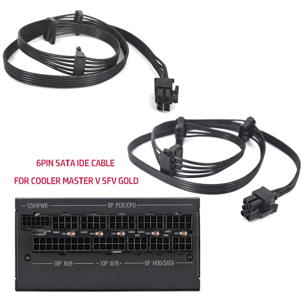 6PIN PCIE TO 3*SATA Molex IDE  - Sfx Modular Power Supply 850W Gold review and price