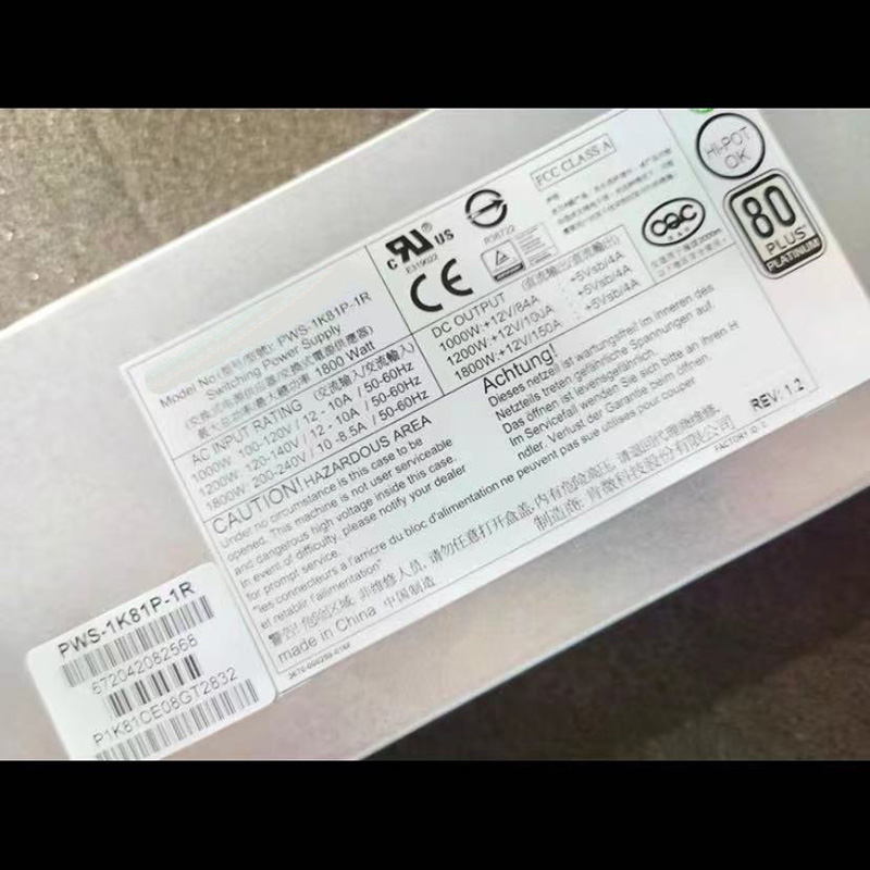 PWS-1K81P-1R 1800W For Supermi - 1800W Server Power Supply Redundant review and price